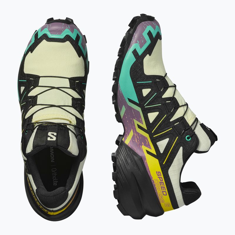 Dámske bežecké topánky Salomon Speedcross 6 GTX transparent yellow/black/waterfall 12