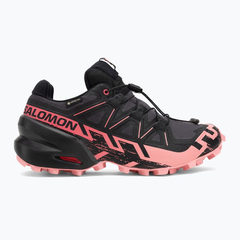 Dámske bežecké topánky Salomon Speedcross 6 GTX nine iron/black/flamingo pink 2