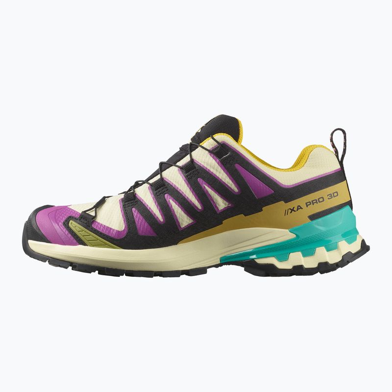 Dámske bežecké topánky Salomon XA PRO 3D V9 GTX transparent yellow/black/waterfall 2