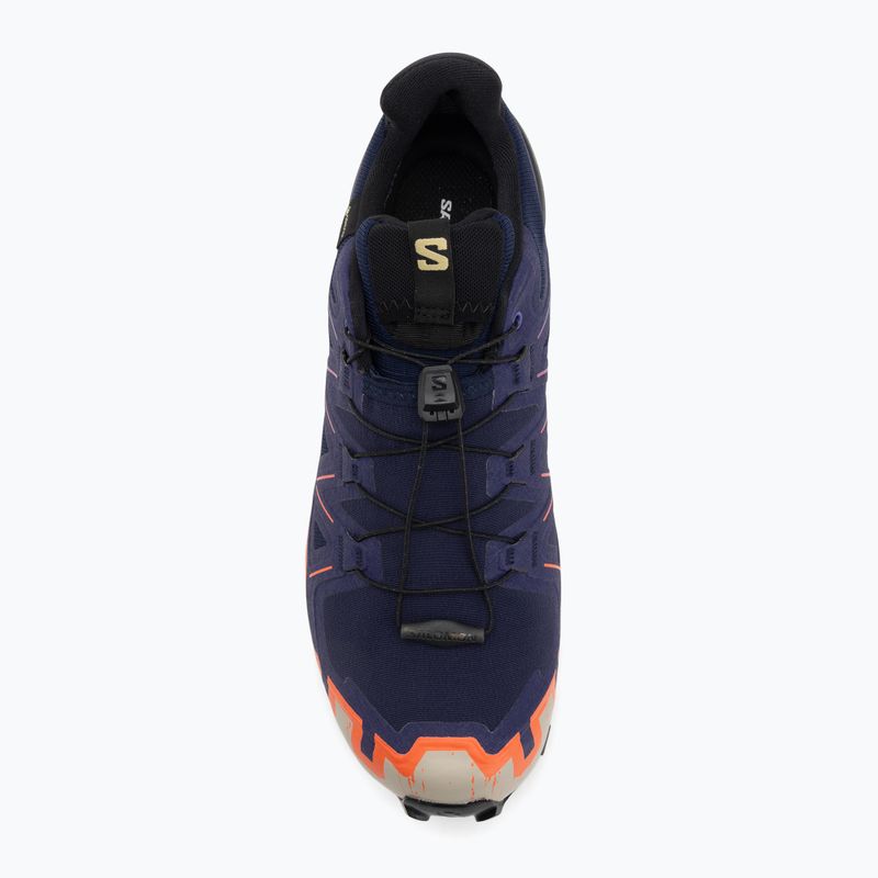 Pánske bežecké topánky Salomon Speedcross 6 GTX maritime blue/black/cherry tomato 5