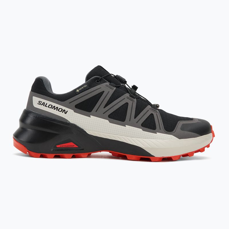 Pánske bežecké topánky Salomon Speedcross Peak GTX black/castlerock/cherry tomato 2