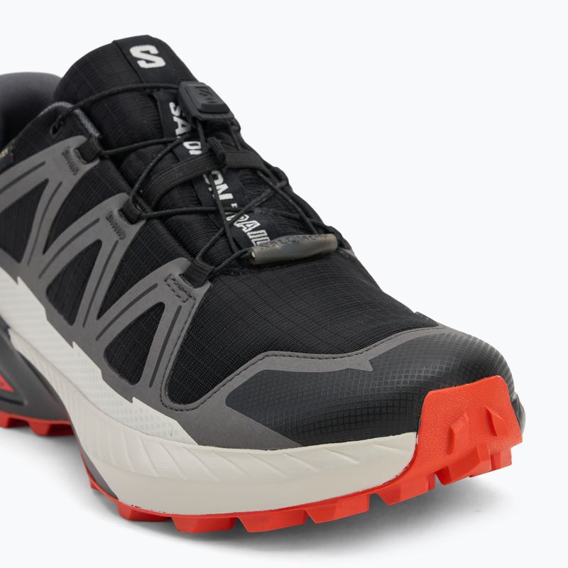 Pánske bežecké topánky Salomon Speedcross Peak GTX black/castlerock/cherry tomato 7