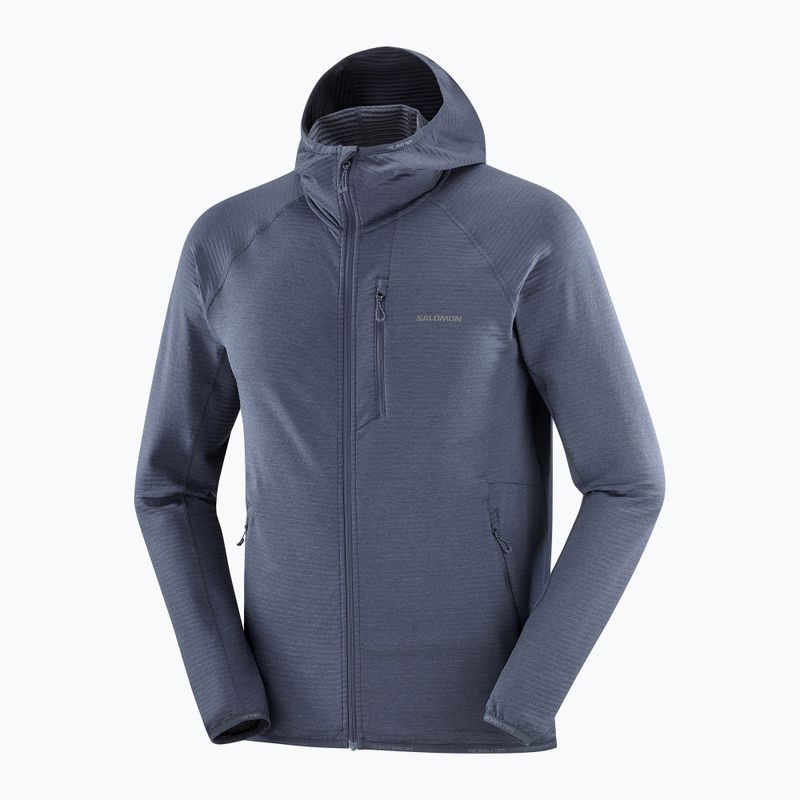 Pánska trekingová mikina Salomon Essential Lightwarm Hoodie blue nights 7