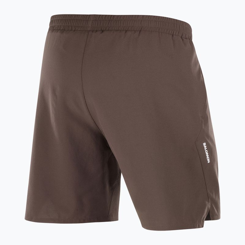 Pánske bežecké šortky Salomon Shakeout C 2IN1 7" coffee bean 6