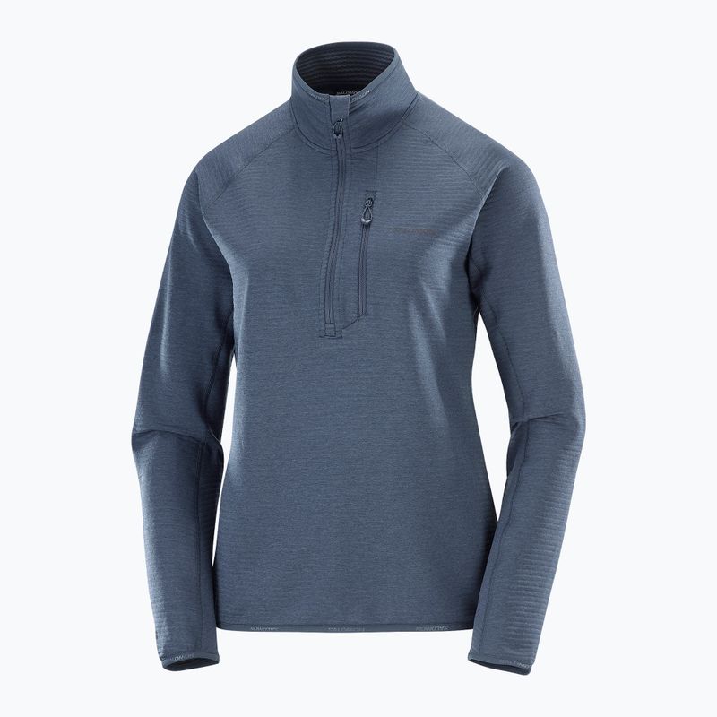 Dámska trekingová mikina Salomon Essential Lightwarm Half Zip blue night 5