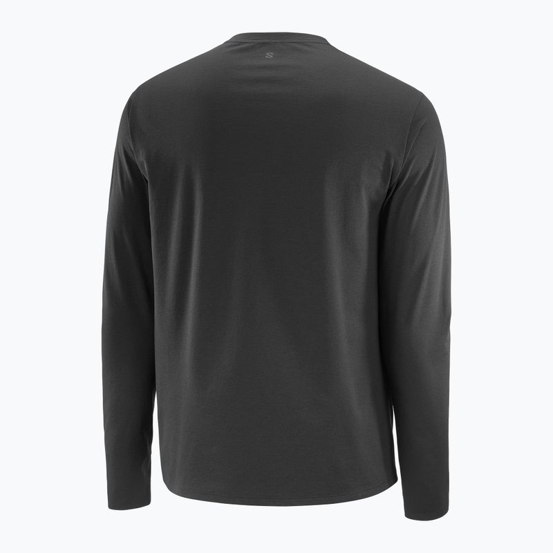 Pánske tričko longsleeve Salomon Trackline deep black 5