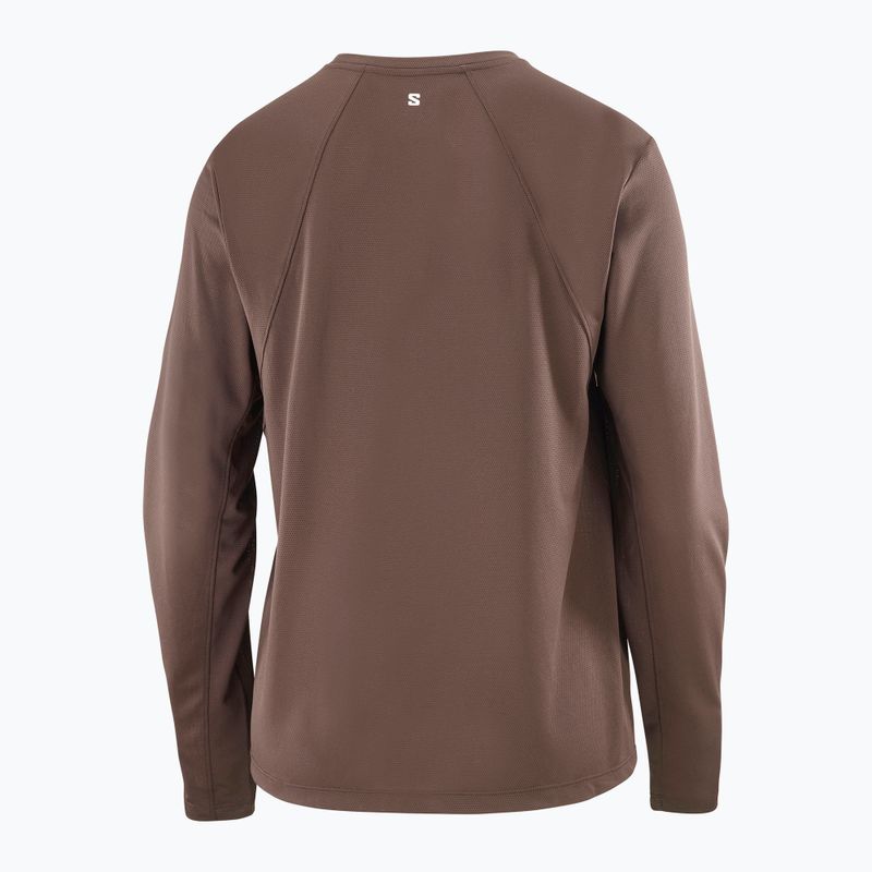 Dámske tričko longsleeve Salomon Shakeout Core coffe bean 4