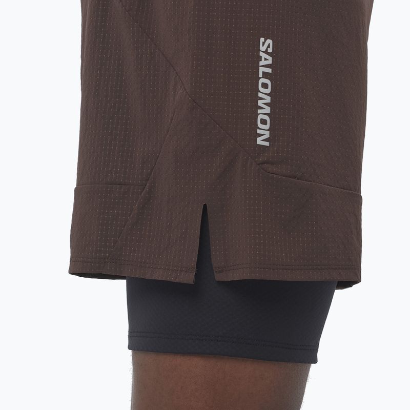 Pánske bežecké šortky Salomon Sense 2IN1 coffee bean 4