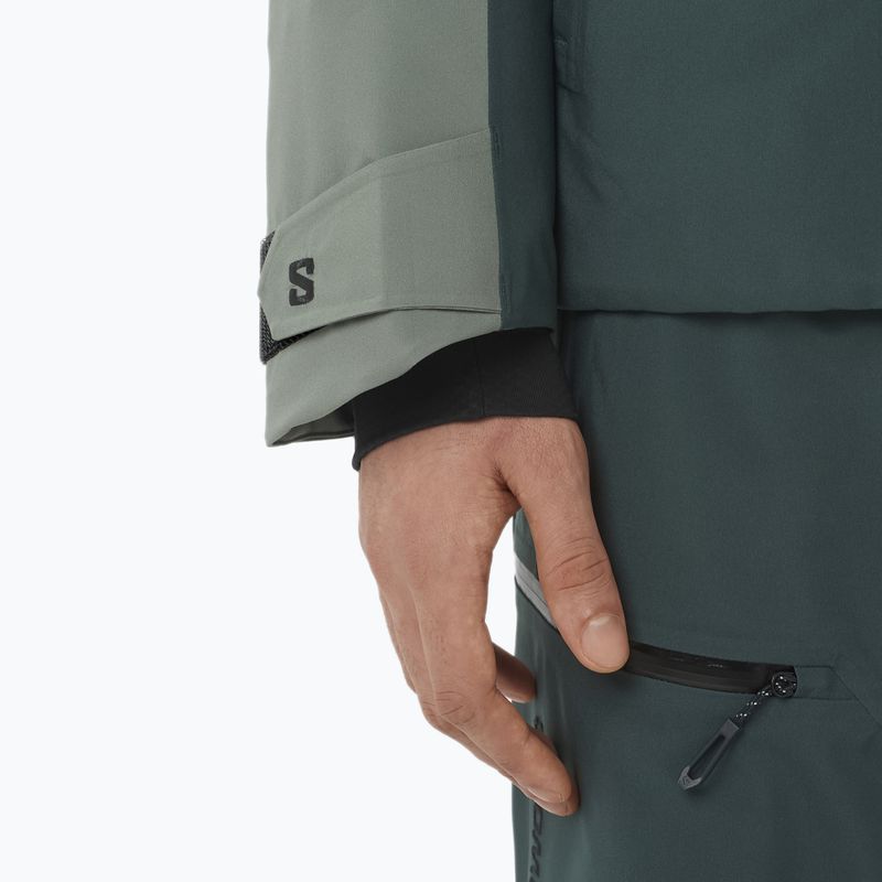 Pánska lyžiarska bunda Salomon Brilliant 2.0 sedona sage/green 6