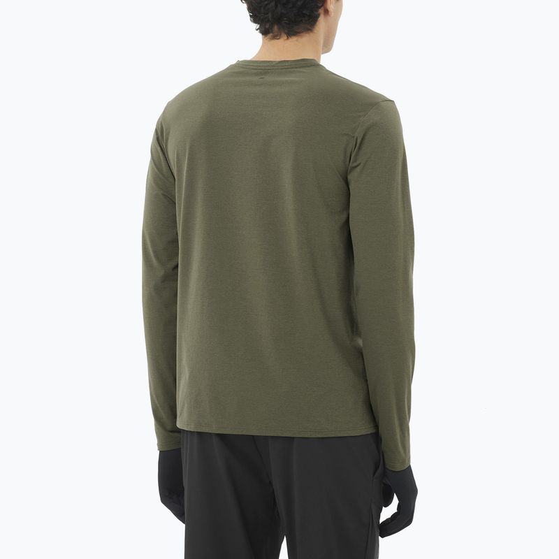 Pánske tričko longsleeve Salomon Trackline grape leaf 2