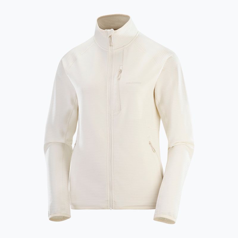 Dámska trekingová mikina Salomon Essential Lightwarm Full Zip whisper white 5