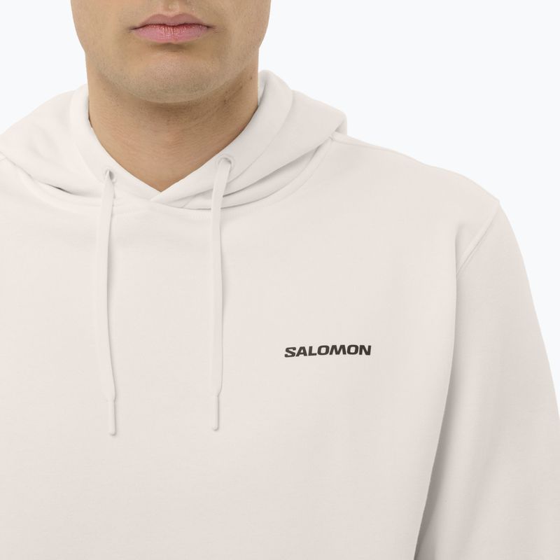 Pánska mikina Salomon Chest Logo Hoodie whisper white 3