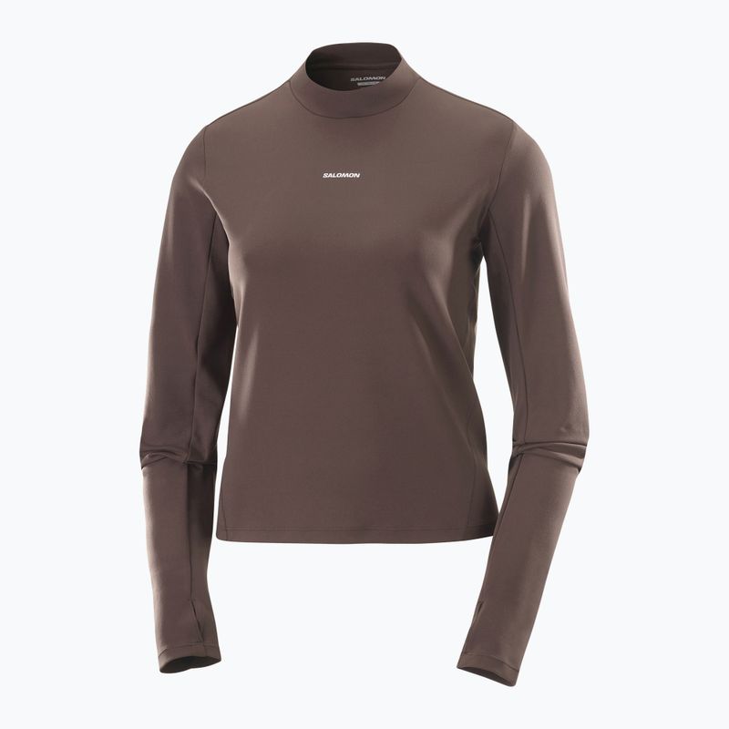 Dámske bežecké tričko longsleeve Salomon Bliss coffee bean 3