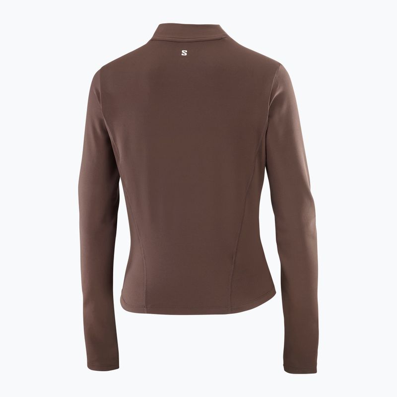 Dámske bežecké tričko longsleeve Salomon Bliss coffee bean 4