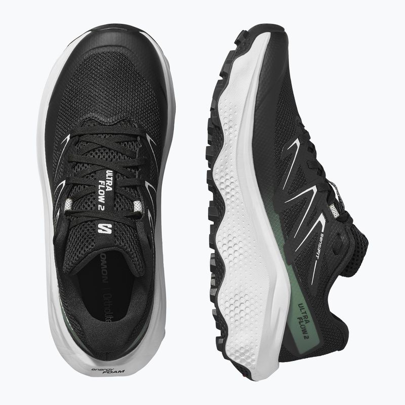 Dámske bežecké topánky Salomon Ultra Flow 2 black/white/agave green 13
