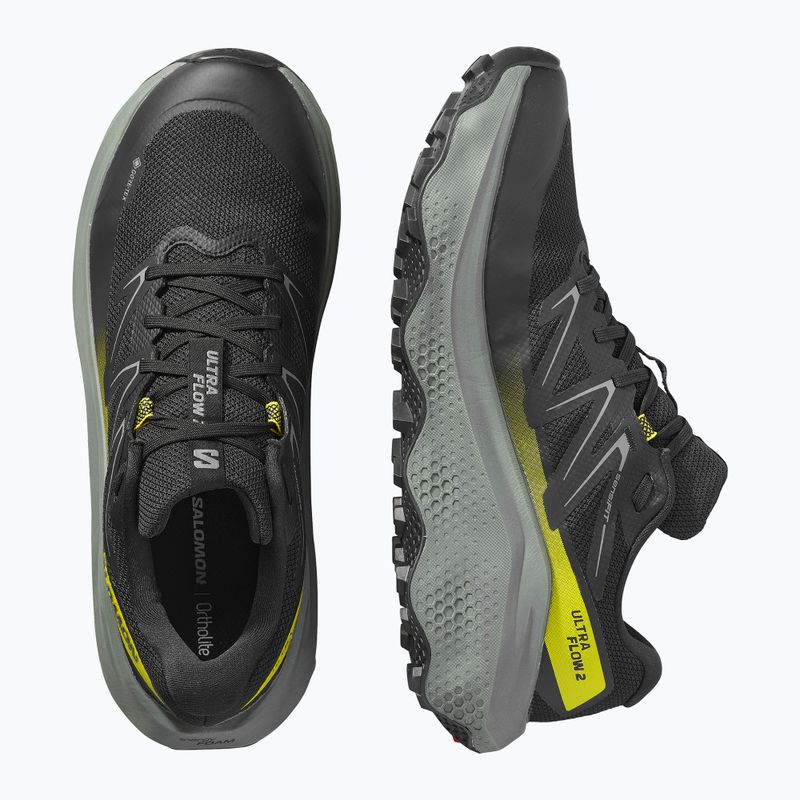 Pánske bežecké topánky Salomon Ultra Flow 2 GTX black/sedona sage/incaberry 12