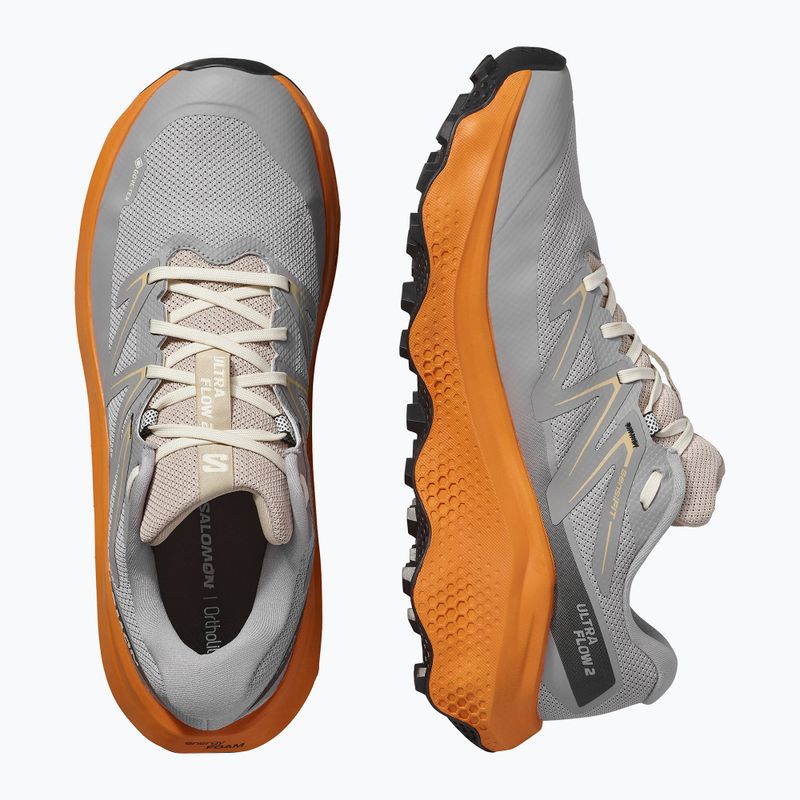 Pánske bežecké topánky Salomon Ultra Flow 2 GTX gull/turmeric/white pepper 8