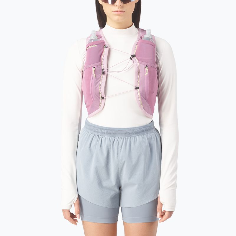 Dámska bežecká vesta Salomon Active Skin 12 Set dawn pink/dusky 3