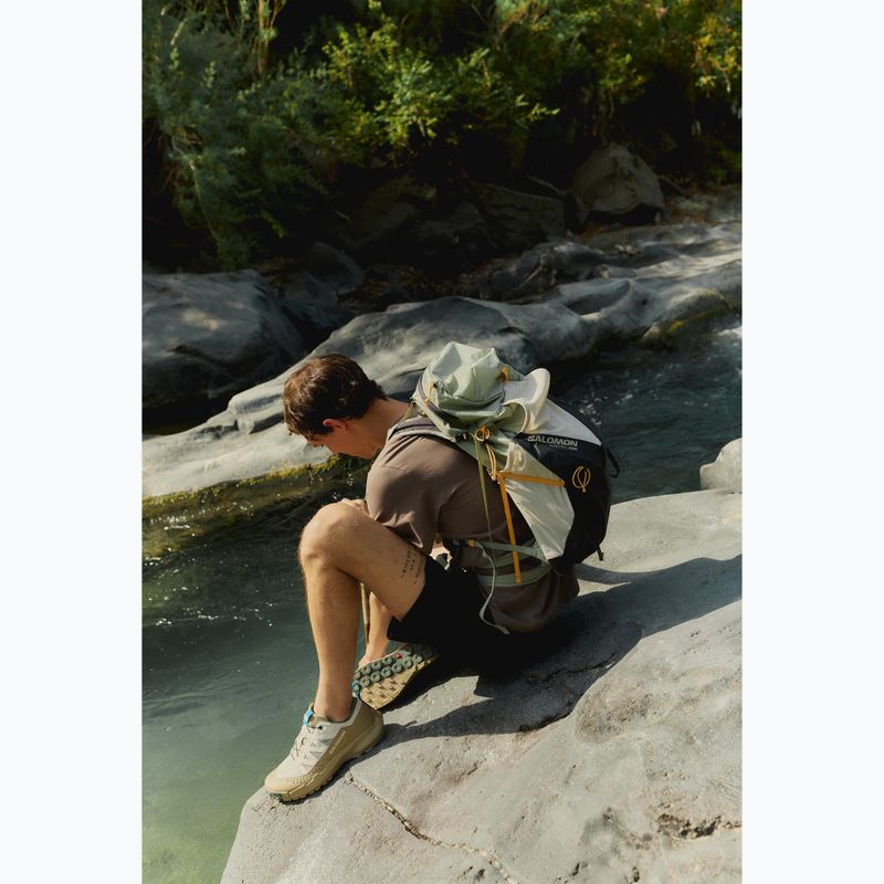 Pánske turistické topánky Salomon Techamphibian 5 rainy day/desert tan/mykonos blue 10