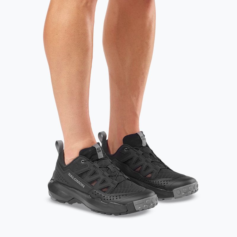 Pánske turistické topánky Salomon Techamphibian 5 black/black/castlerock 7