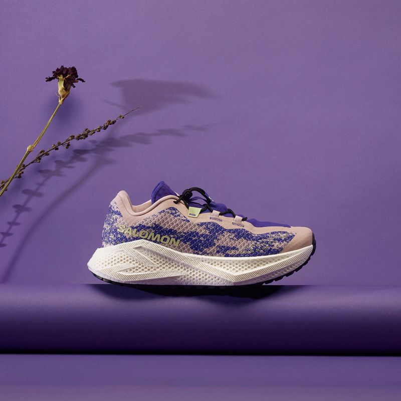 Dámske bežecké topánky Salomon Aero Glide 4 GRVL shadow gray/deep blue/butterfly 7