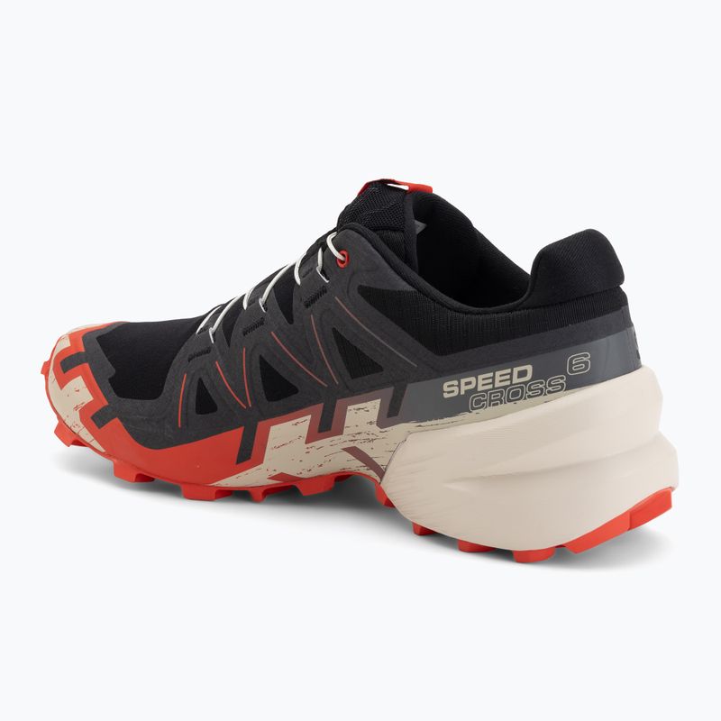 Pánske bežecké topánky Salomon Speedcross 6 black/fiery red/almond milk 3