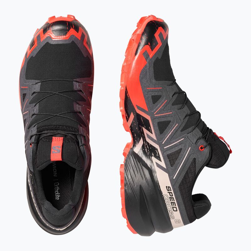 Pánske bežecké topánky Salomon Speedcross 6 GTX black/fiery red 4