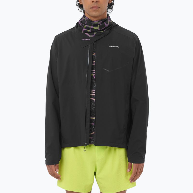 Pánska bežecká bunda Salomon Bonatti Waterproof dee black