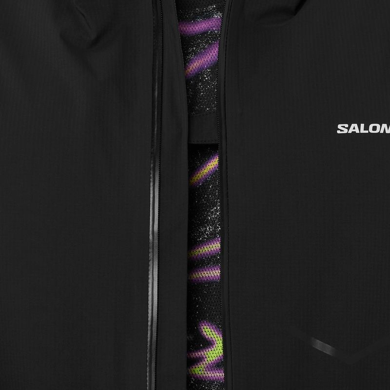 Pánska bežecká bunda Salomon Bonatti Waterproof dee black 4