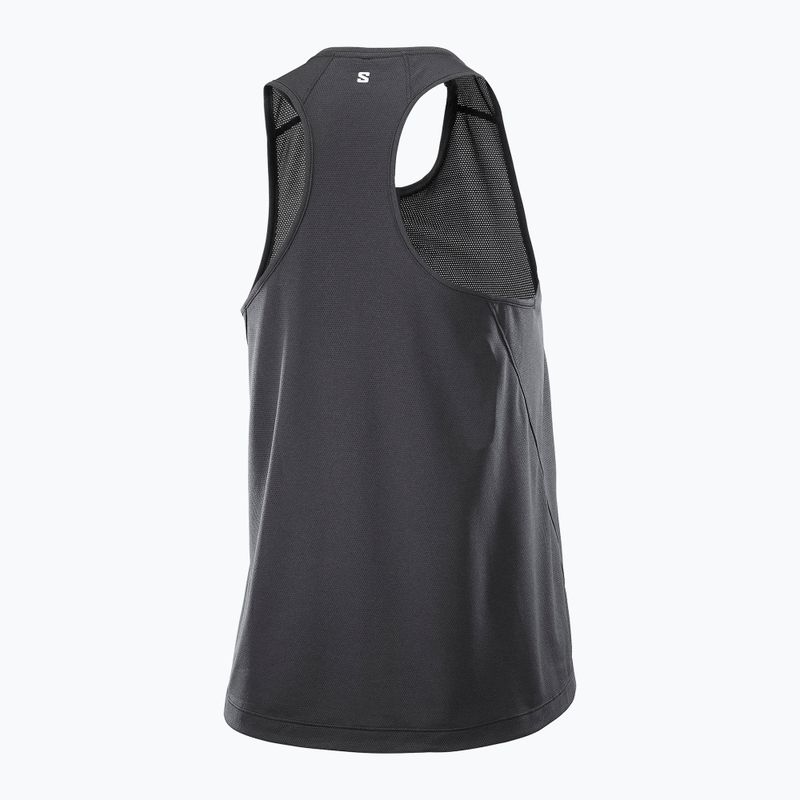 Dámske bežecké tričko Salomon Shakeout Core Tank GFX deep black 5