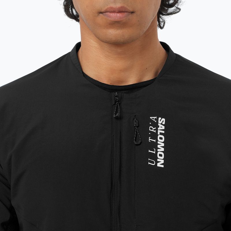 Pánska bežecká mikina Salomon Ultra Fleece Deep Black 3