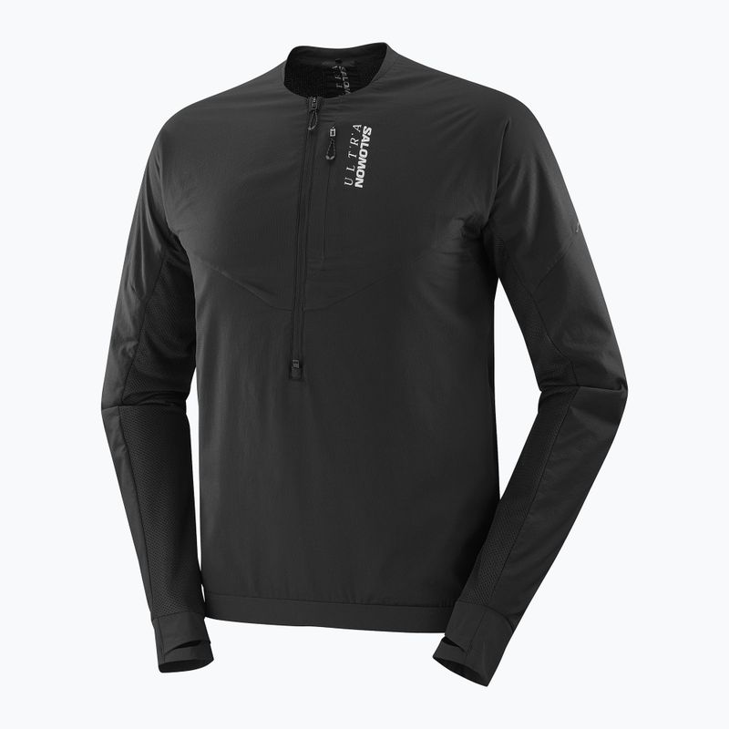 Pánska bežecká mikina Salomon Ultra Fleece Deep Black 8
