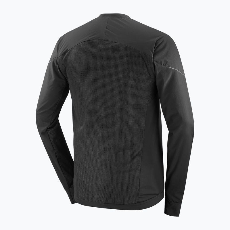 Pánska bežecká mikina Salomon Ultra Fleece Deep Black 9