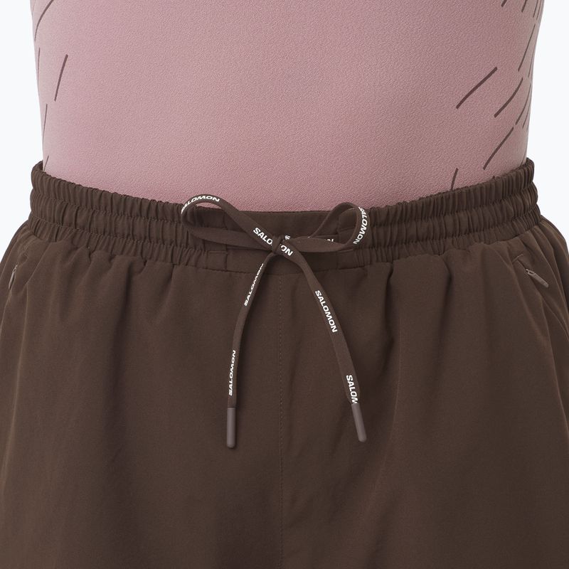 Pánske bežecké šortky Salomon SHAKEout Core 5 "coffe bean" 3