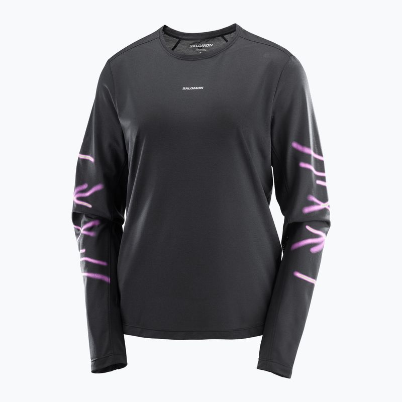 Dámske bežecké tričko longsleeve Salomon Shakeout Core deep black 3