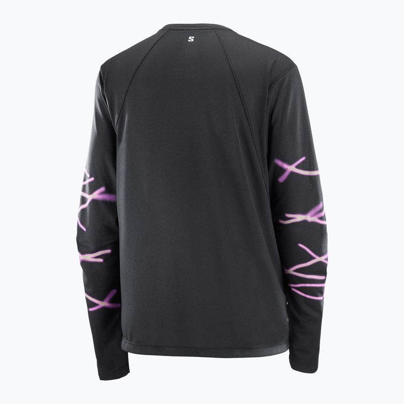 Dámske bežecké tričko longsleeve Salomon Shakeout Core deep black 4