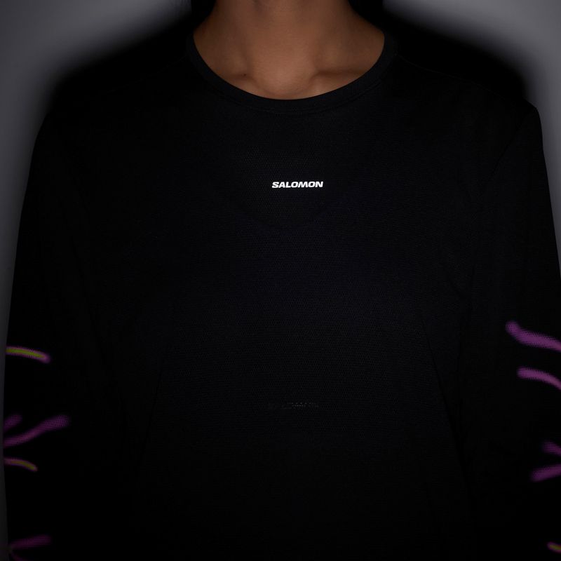 Dámske bežecké tričko longsleeve Salomon Shakeout Core deep black 5
