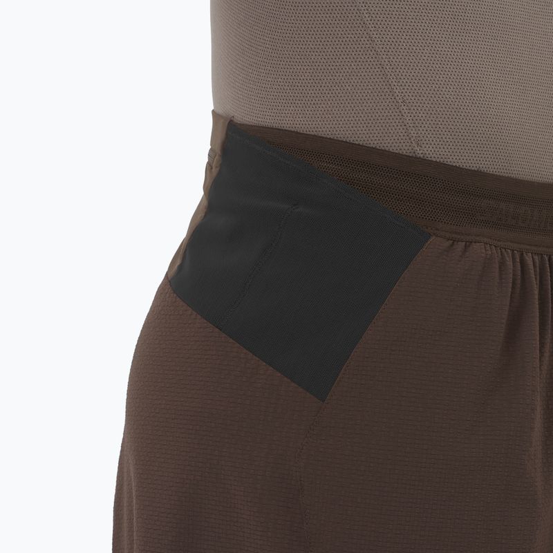 Pánske bežecké šortky Salomon Sense Aero Stow 5" coffee bean 6