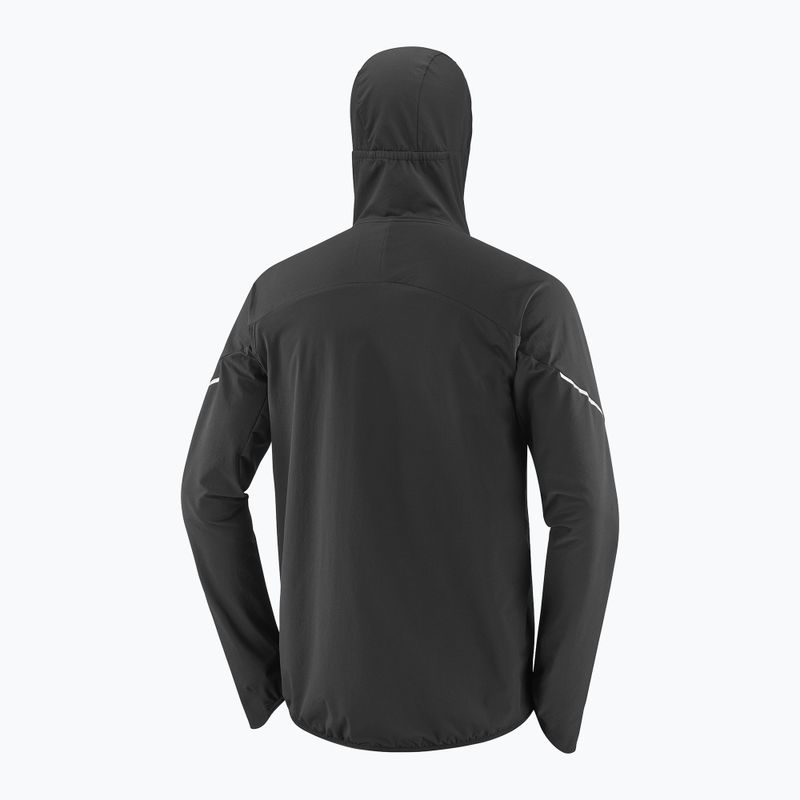 Pánska bežecká bunda Salomon Ultra Softshell Jacket deep black 9