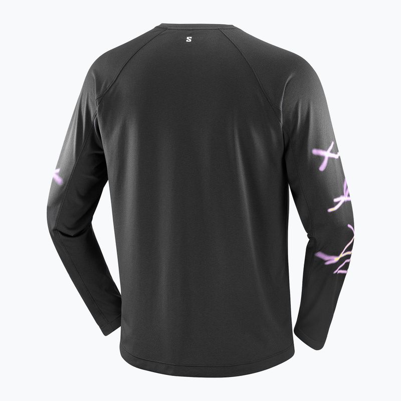 Pánske bežecké tričko longsleeve Salomon Shakeout Core deep black 4