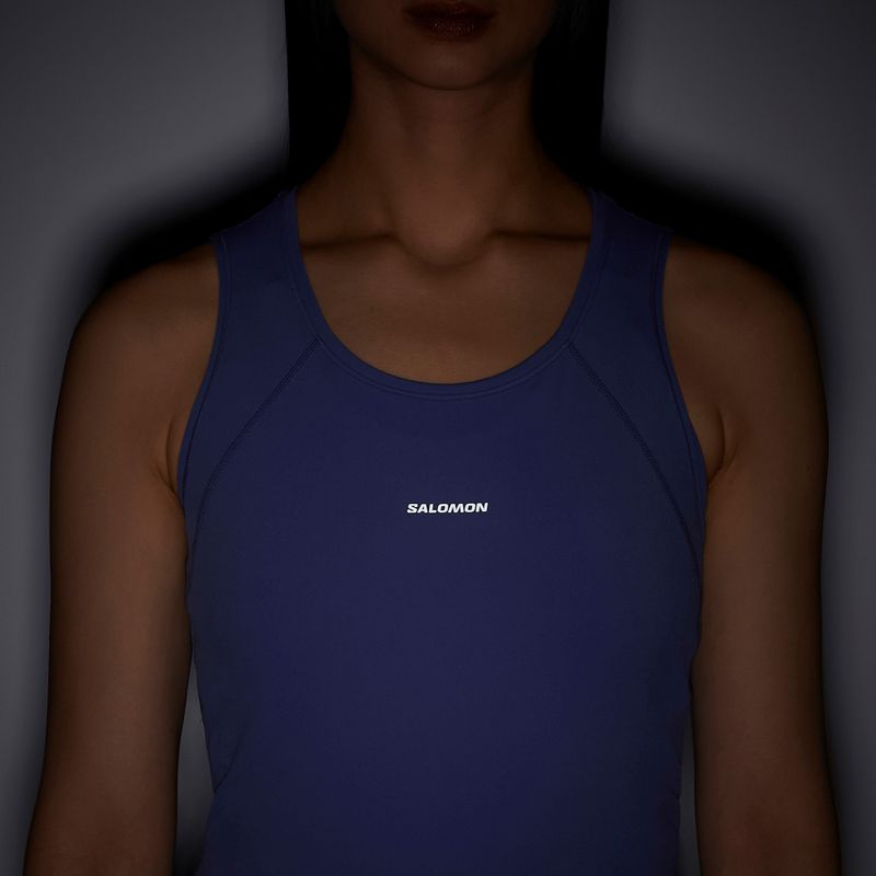 Dámske bežecké tričko Salomon SHAKEout Bliss Tanklette marlin 5