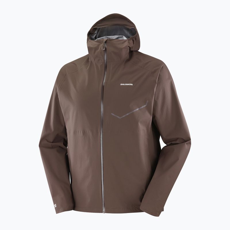 Pánska bežecká bunda Salomon Bonatti Waterproof coffee bean 7