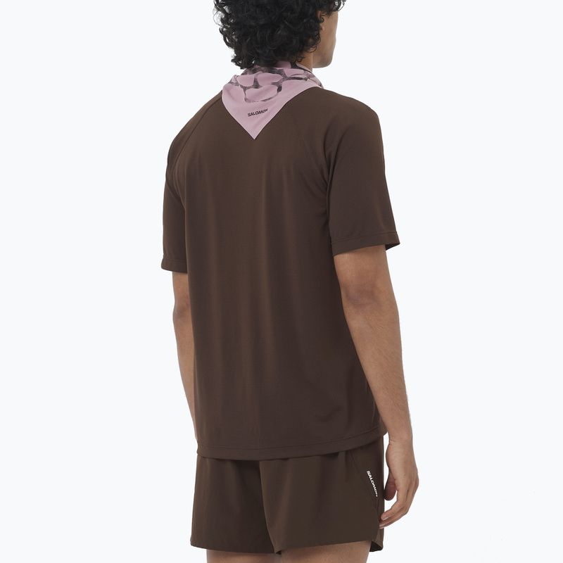Pánske bežecké tričko Salomon Shakeout Core cofee bean 2