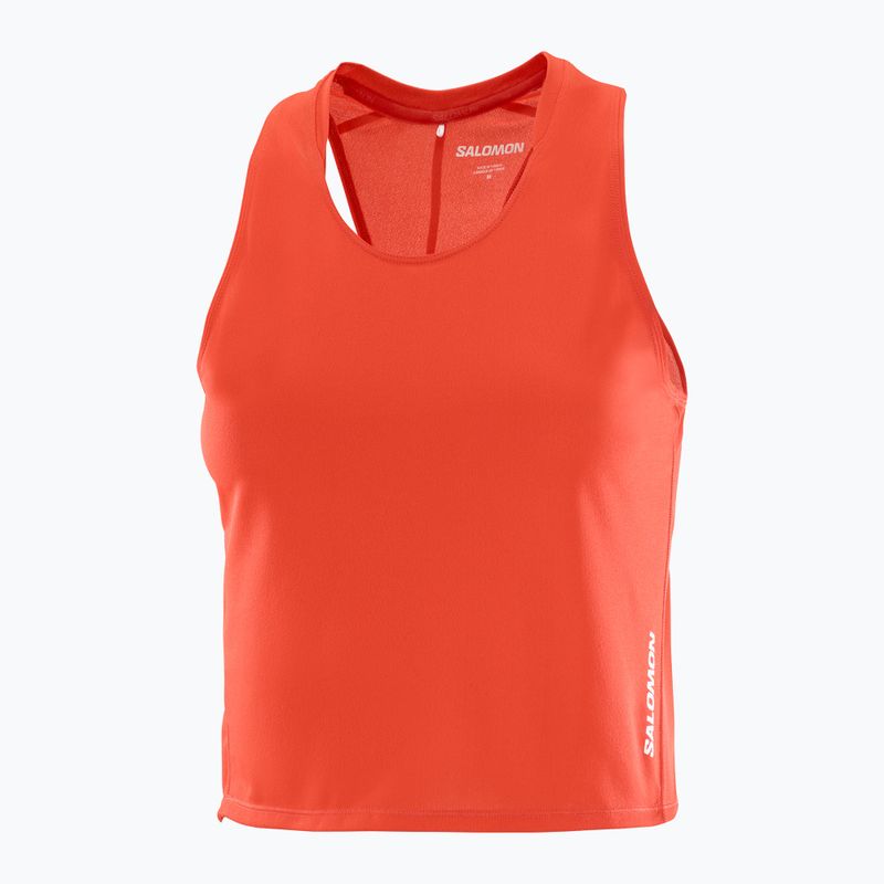 Dámske bežecké tričko Salomon Sense Aero Short Tank fiery red 4