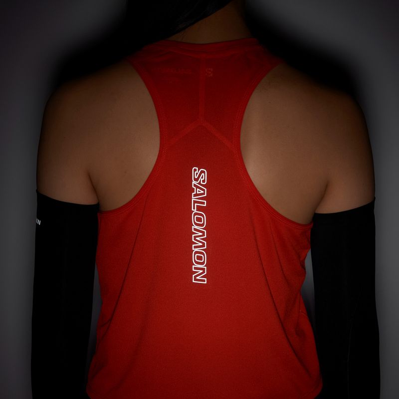 Dámske bežecké tričko Salomon Sense Aero Short Tank fiery red 6
