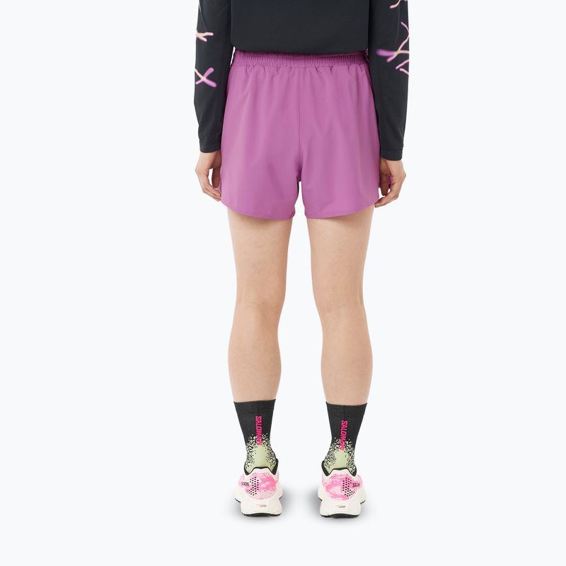 Dámske bežecké šortky Salomon Shakeout Core 2IN1 4 "iris orchid" 2