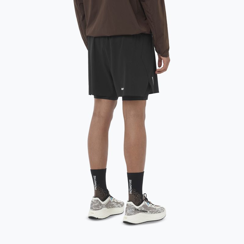Pánske bežecké šortky Salomon Sense Aero 2IN1 5" deep black 2