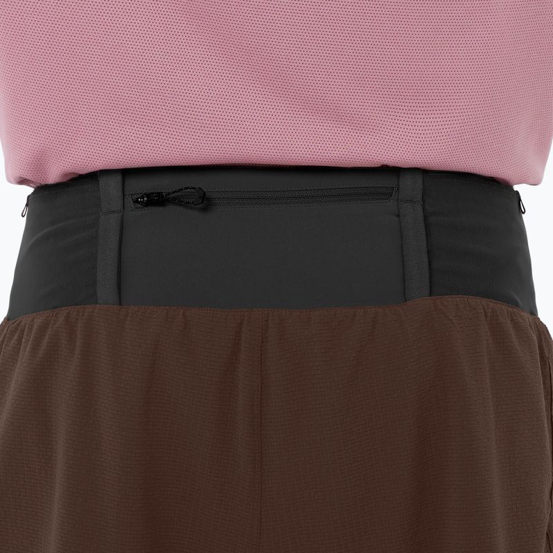 Pánske bežecké šortky Salomon Sense Aero 2IN1 5" coffee bean 5