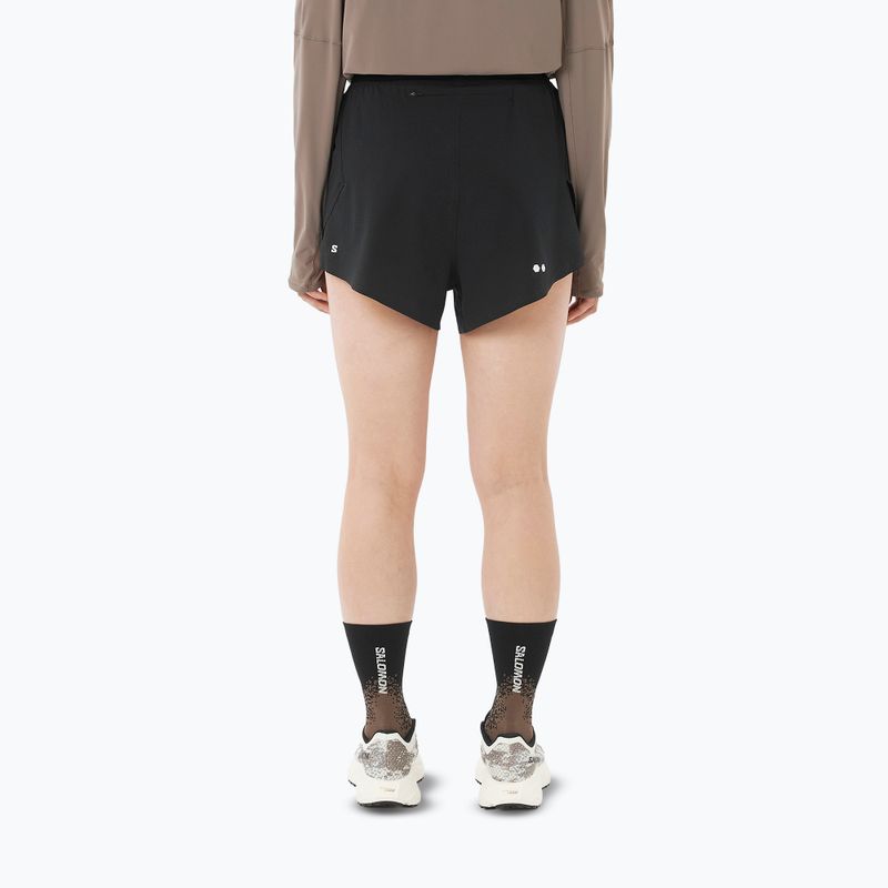 Dámske bežecké šortky Salomon Sense SPLT 3" deep black 3
