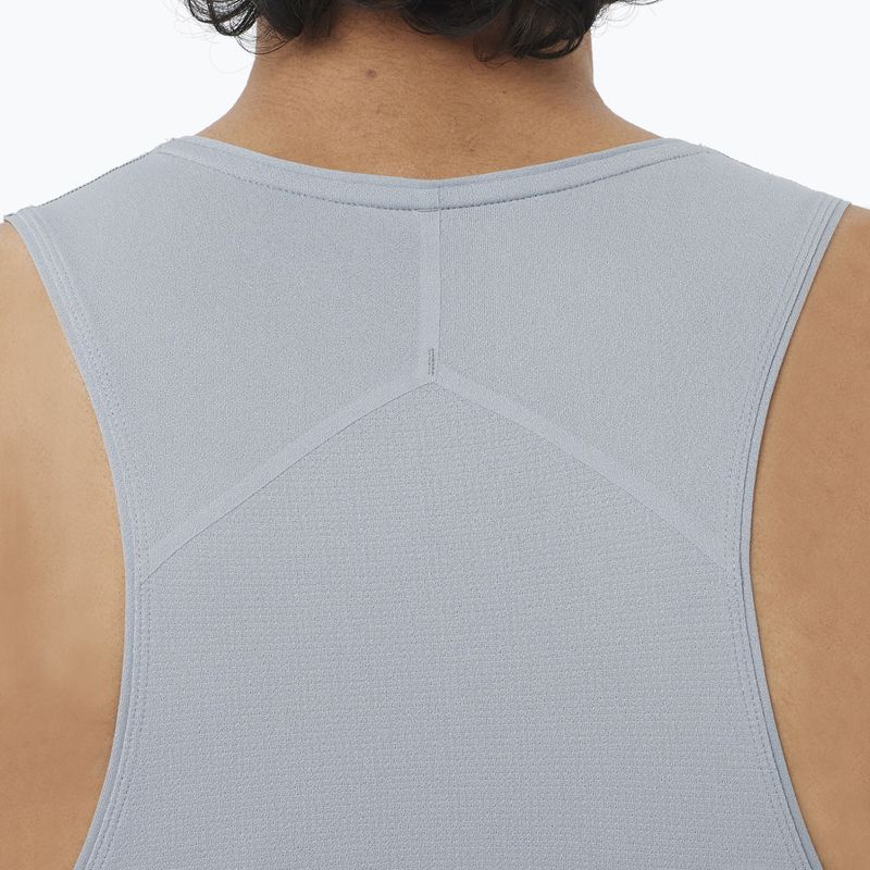 Pánske bežecké tričko Salomon Sense Aero Singlet GFX trade winds 3